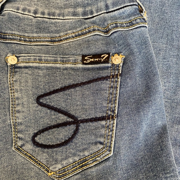 Seven 7 tummyless distressed skinny jeans size 4 - Picture 7 of 7
